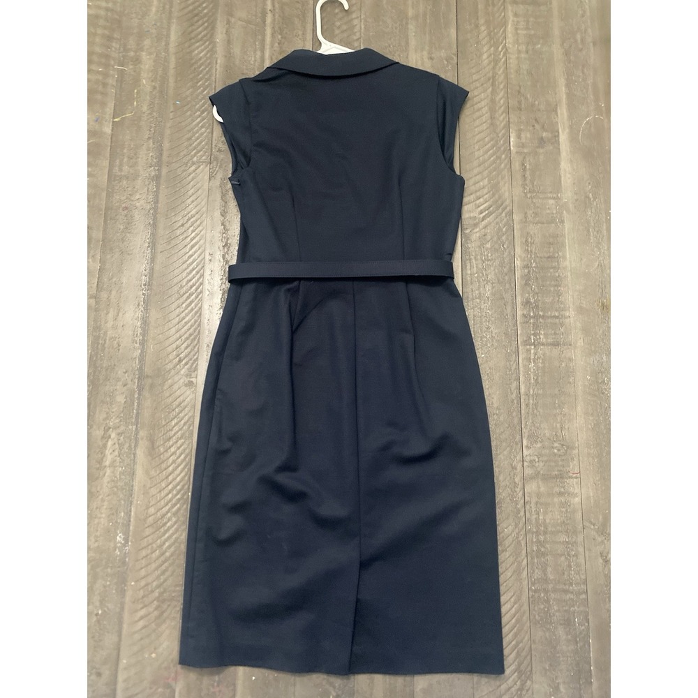 NWT Banana Republic Womens Blue Sleeveless Midi Dress sz 10 Belt Business - Picture 15 of 16